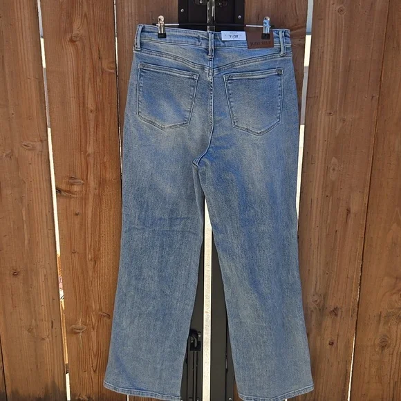 "JUDY BLUE" Blue Retro Wide Leg Jeans Sz 11/30 - Picture 5 of 6